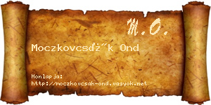 Moczkovcsák Ond névjegykártya